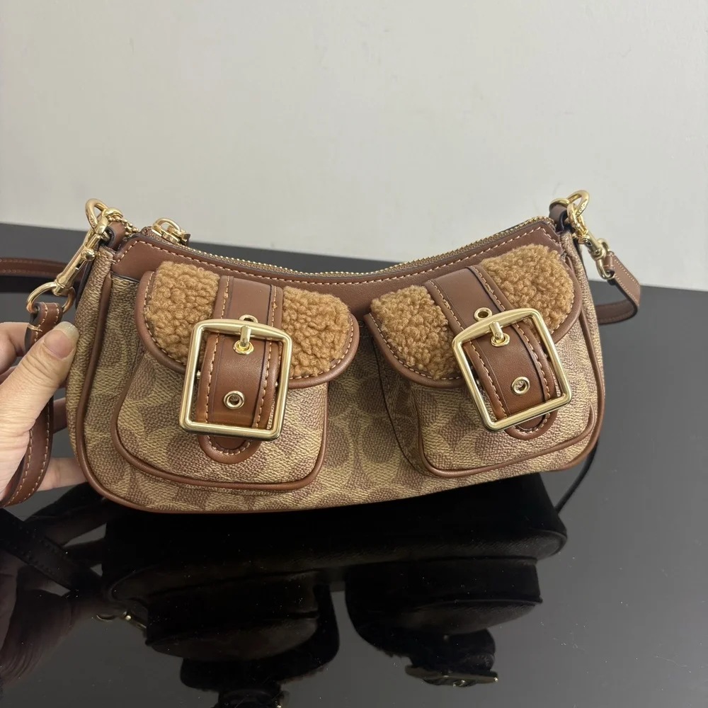 Coach khaki color crossbody bag